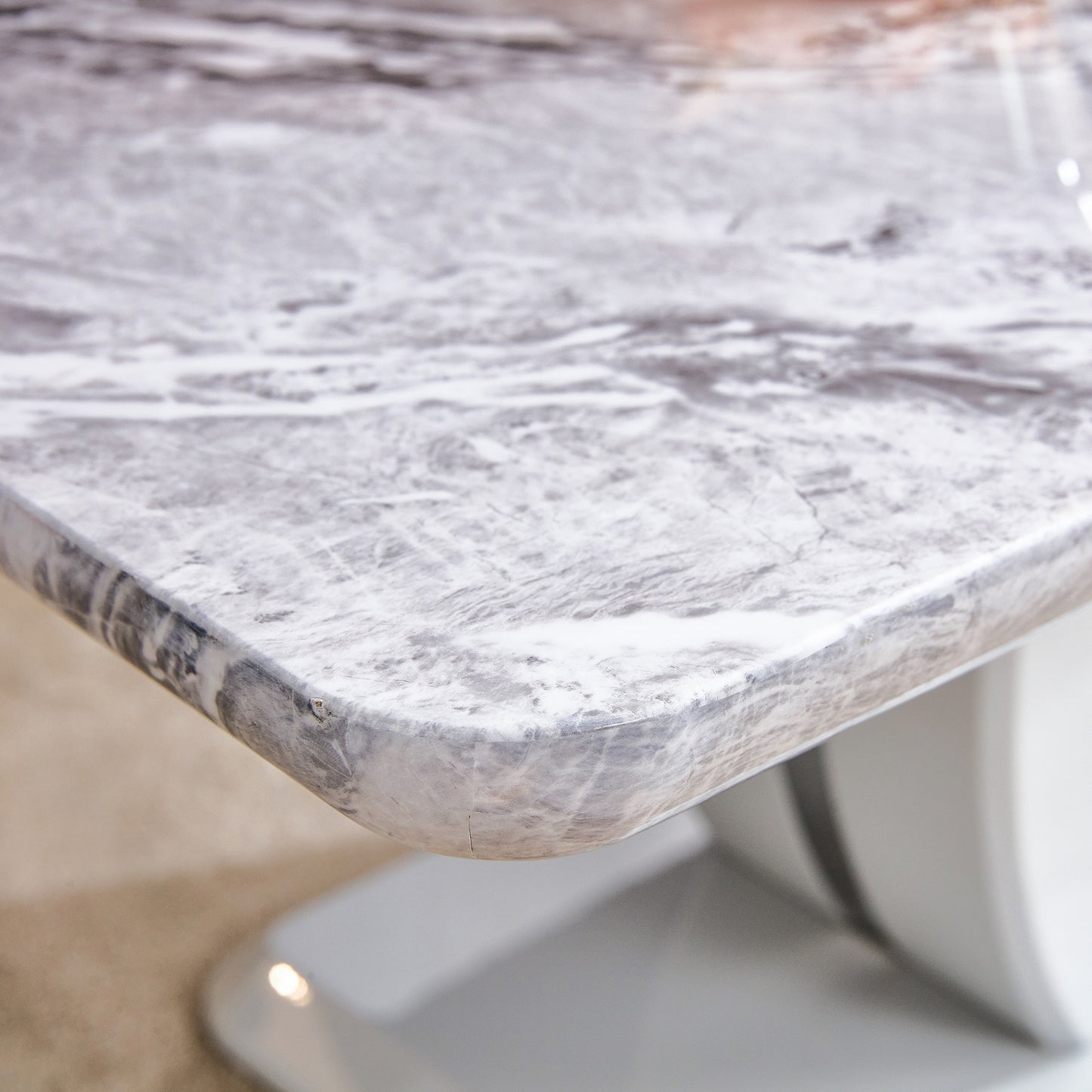 Modern Luxury Imitation - Marble Light Gray Coffee Table