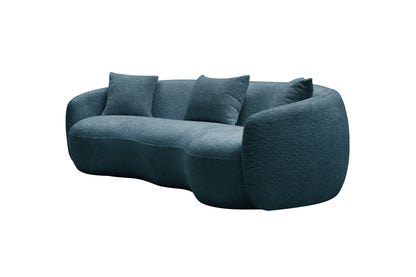 93.6 inch Modern Curved Sofa - Boucle Fabric Couch