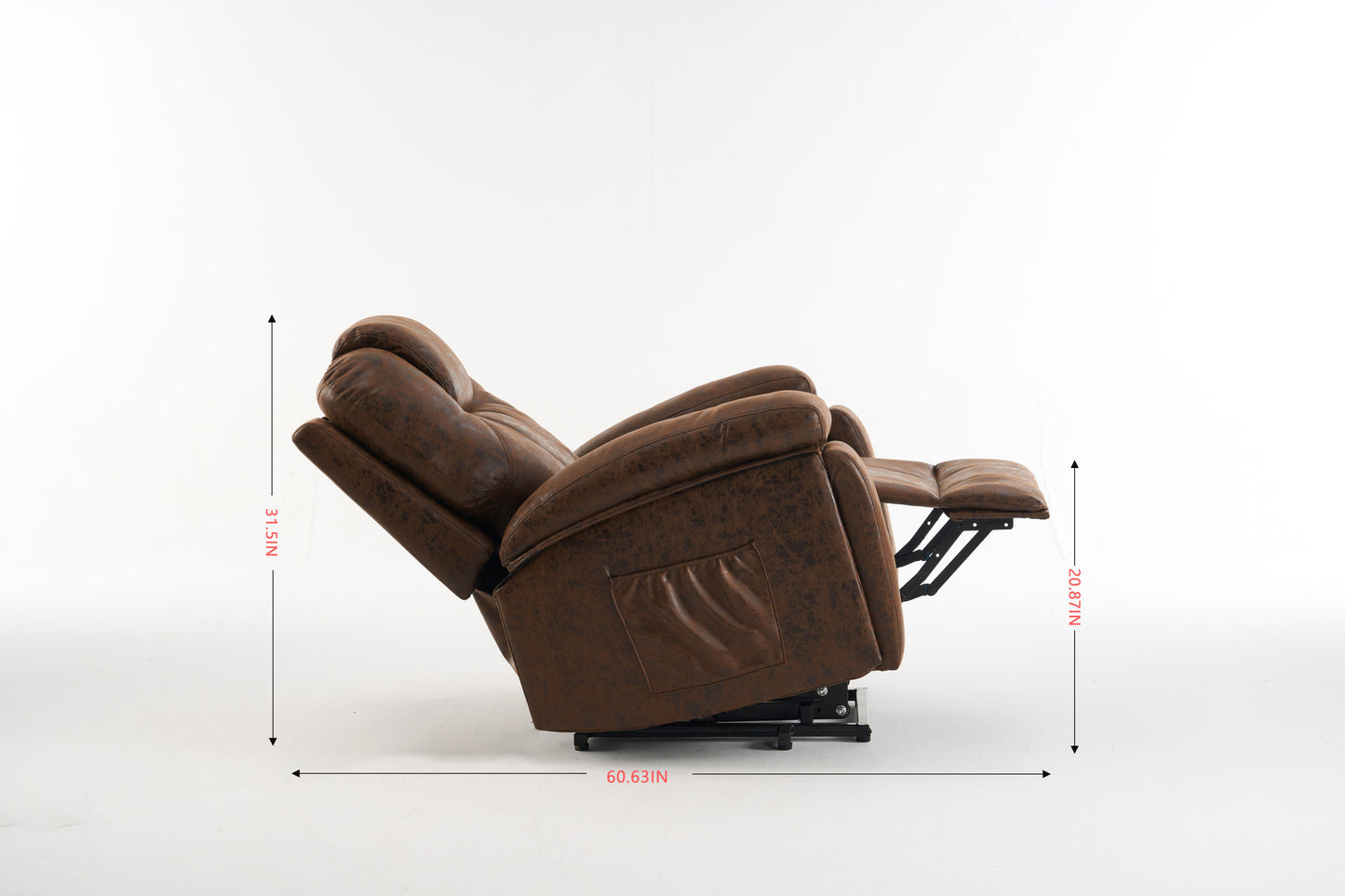 Power Lift Recliner Chair with Massage and Heat, Overstuffed Wide Recliner, Heavy Duty with Safety Motion Reclining Mechanism