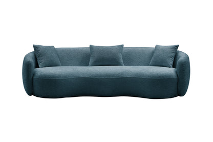 93.6 inch Modern Curved Sofa - Boucle Fabric Couch