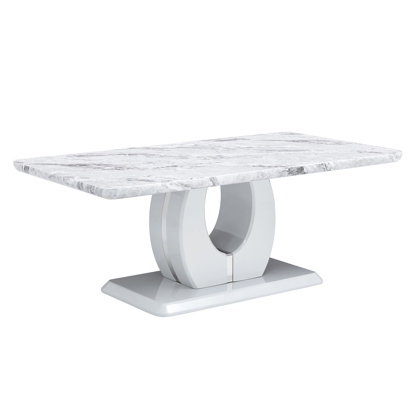 Modern Luxury Imitation - Marble Light Gray Coffee Table