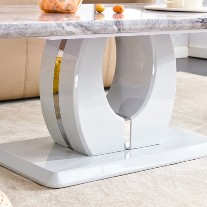 Modern Luxury Imitation - Marble Light Gray Coffee Table