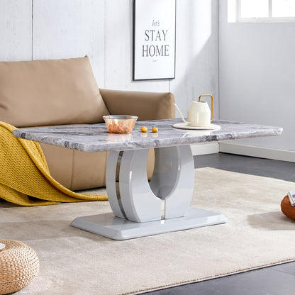 Modern Luxury Imitation - Marble Light Gray Coffee Table