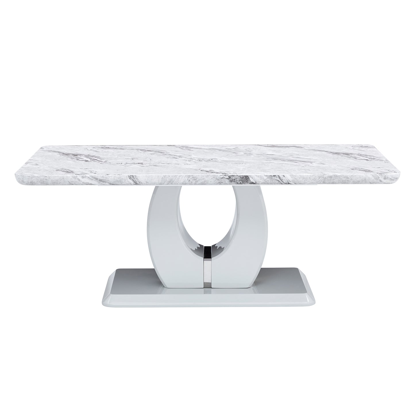 Modern Luxury Imitation - Marble Light Gray Coffee Table