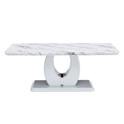 Modern Luxury Imitation - Marble Light Gray Coffee Table